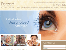 Tablet Screenshot of farzadeyeinstitute.com